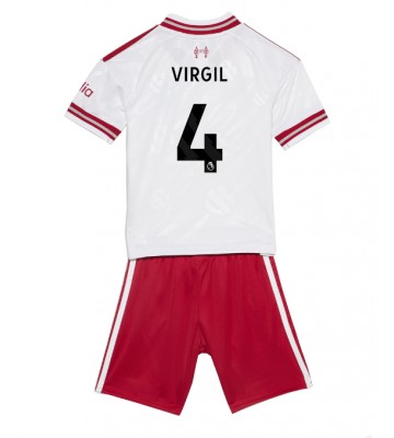 Liverpool Virgil van Dijk #4 Udebanetrøje Børn 2026-27 Kortærmet (+ Korte bukser)